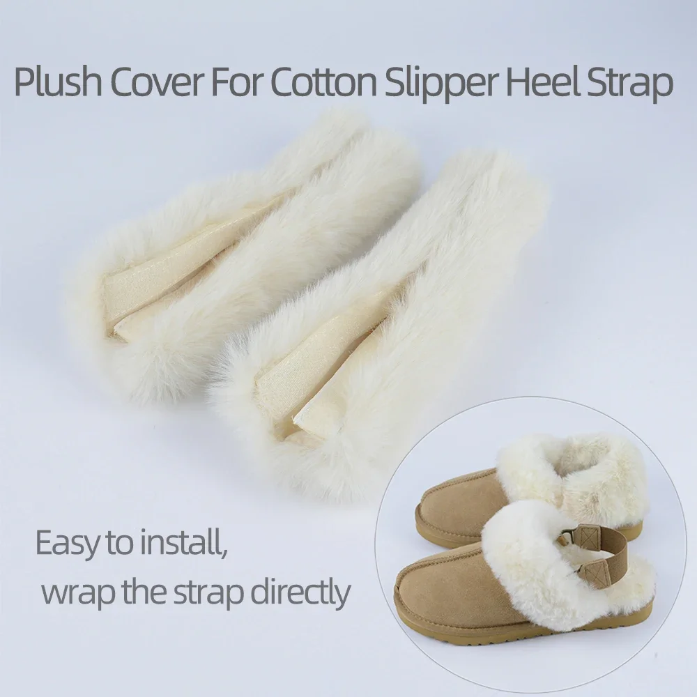 

New winter warm cotton slipper fluffy plush heel strap covers sleeves belts bonds shoelaces anti-loose shoes ties for snow boots