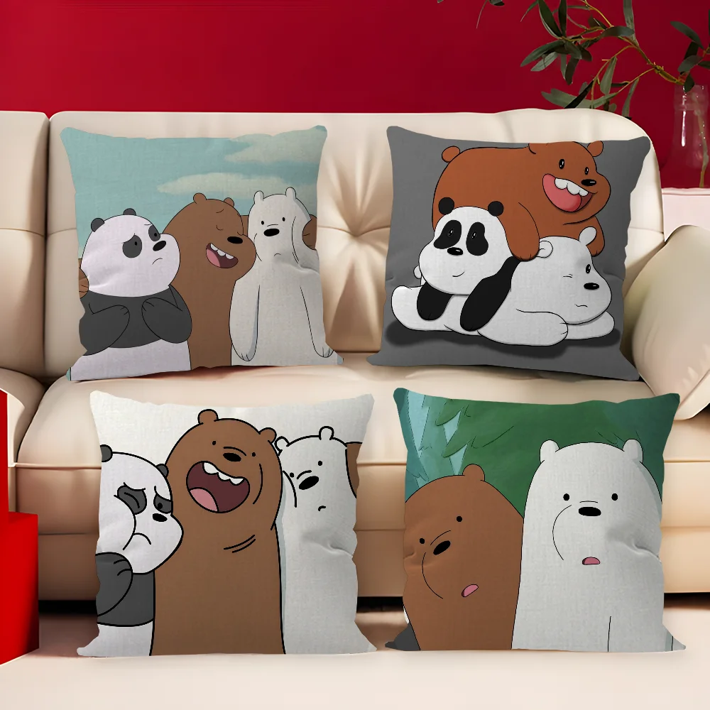 

Cartoon Bear Office Cushion Pillowcase Car Cushion Cover45X45CM Lumbar Pillowcase Sofa Pillowcover