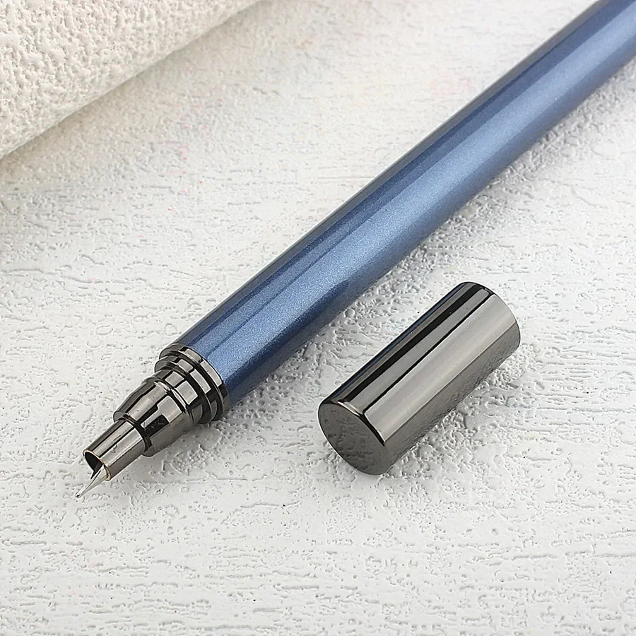 3092 Press Retractable Fountain Pen EF Nib Metal Writing Ink Pen Converter Office Supplies PK A1 A2