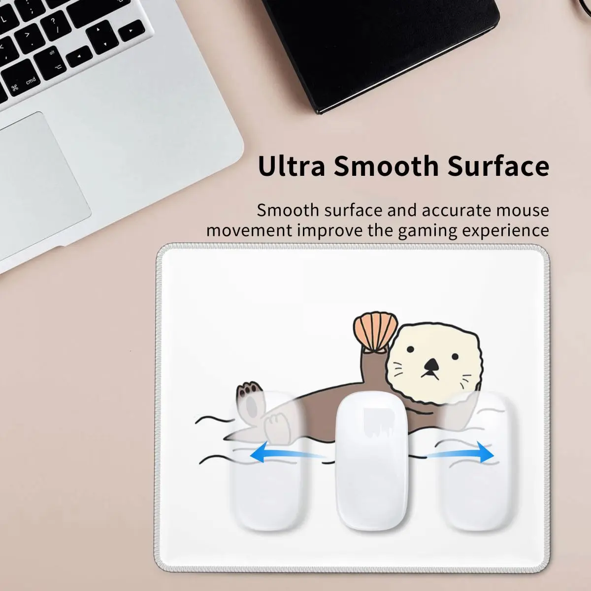 Bonito mar lontra balde hat40 mouse pad teclado do computador mouse tapete gamer portátil mesa tapetes de mesa de escritório