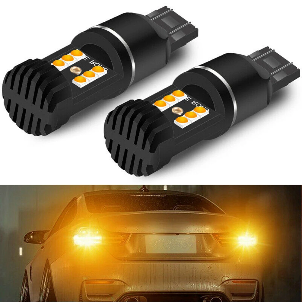 

2x 7443 7440 T20 Amber LED Turn Signal Light Canbus Error Free Home Replace Vehicle Accessories Car Spare Parts