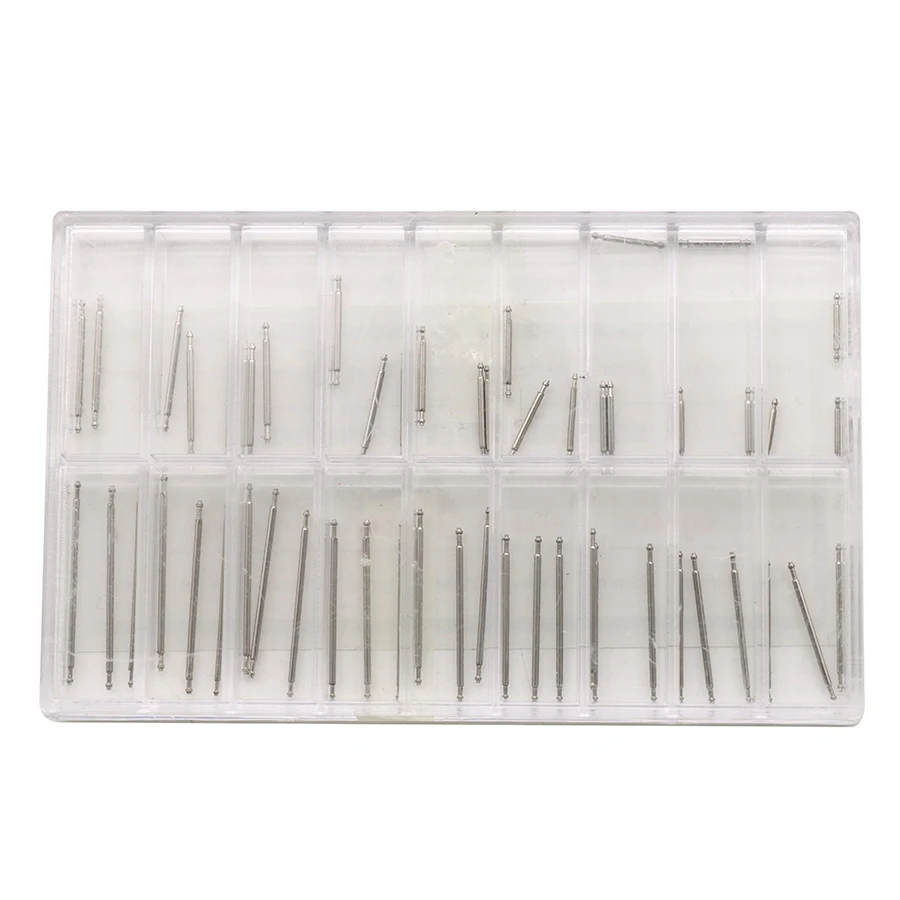 Watch accessories boxed with 1.0mm all steel ultra-fine watch ears, steel needles, watch shafts, seamless springs