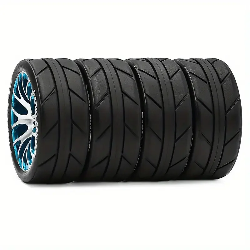 1/10 RC racewielen en bandenset - 12 mm zeskantmetalen velgen voor Tamiya TT01/TT02/XV01/XV02, HSP, HPI, Kyosho - on-road auto-upgrade - afbeelding 2