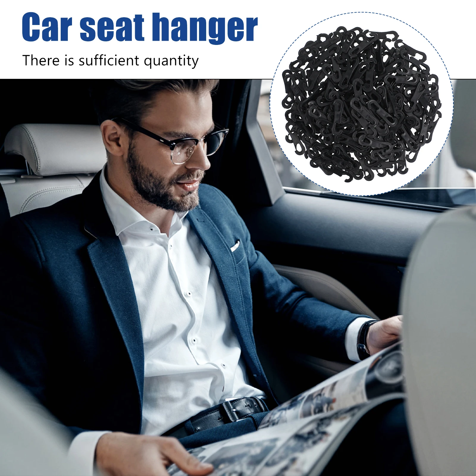 

200pcs Car Seat Cushion Hooks 3 5cm ABS S Shape Durable Plastic Universal Auto Accessories Vehicle Seat Cover Clips