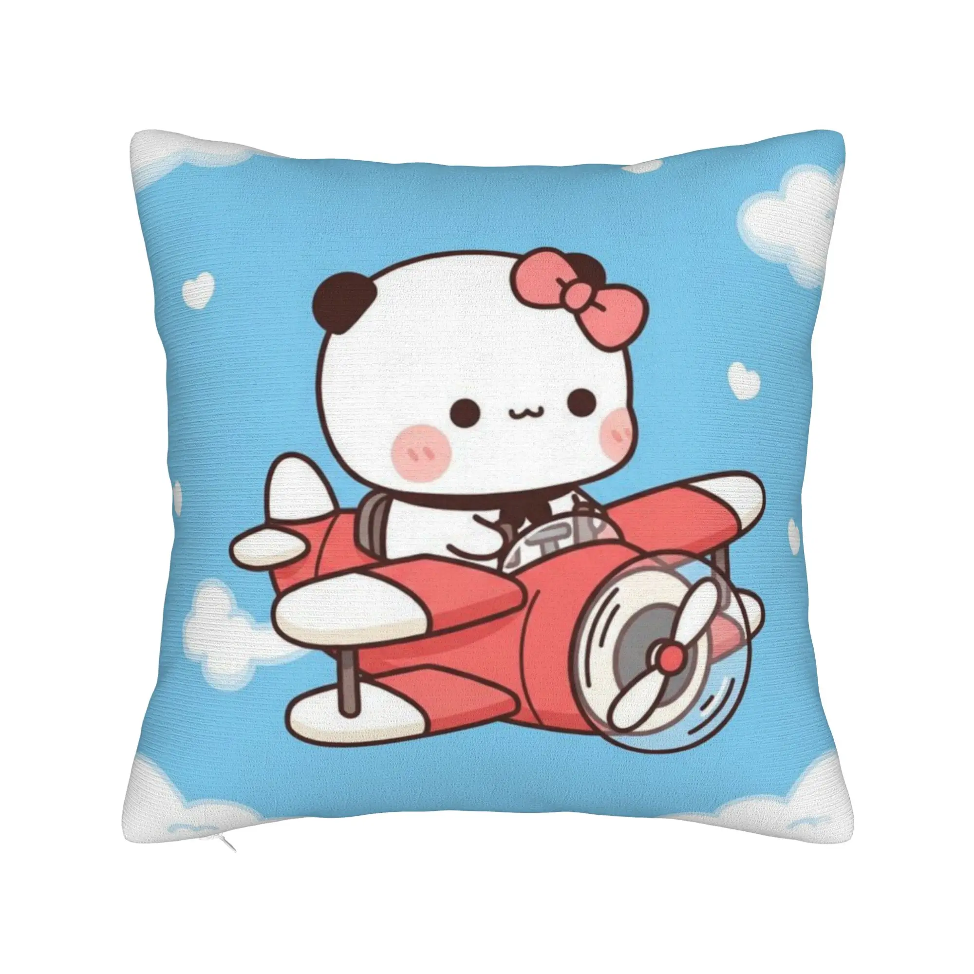 Cartoon Panda Bubu Dudu Square Pillow Case  Cushion Covers Custom Zipper Decorative Pillowcase for Home 18
