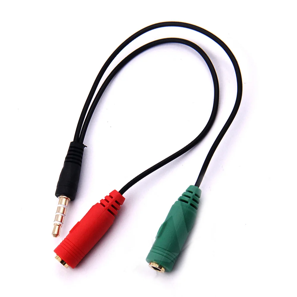 NEW Audio Cable Y Splitter Cable 3.5mm Audio And Microphone Stereo Headphone Splitter Audio Adapter for MP4 Headphone Splitter