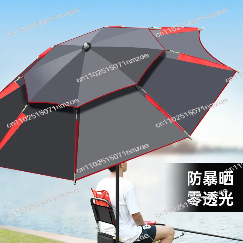 

for Beach Parasol fishing umbrella shade 1.8-2.6m Double-Layer Fold Big Garden Parasol Windproof umbrella Large Outdoor Umbrella