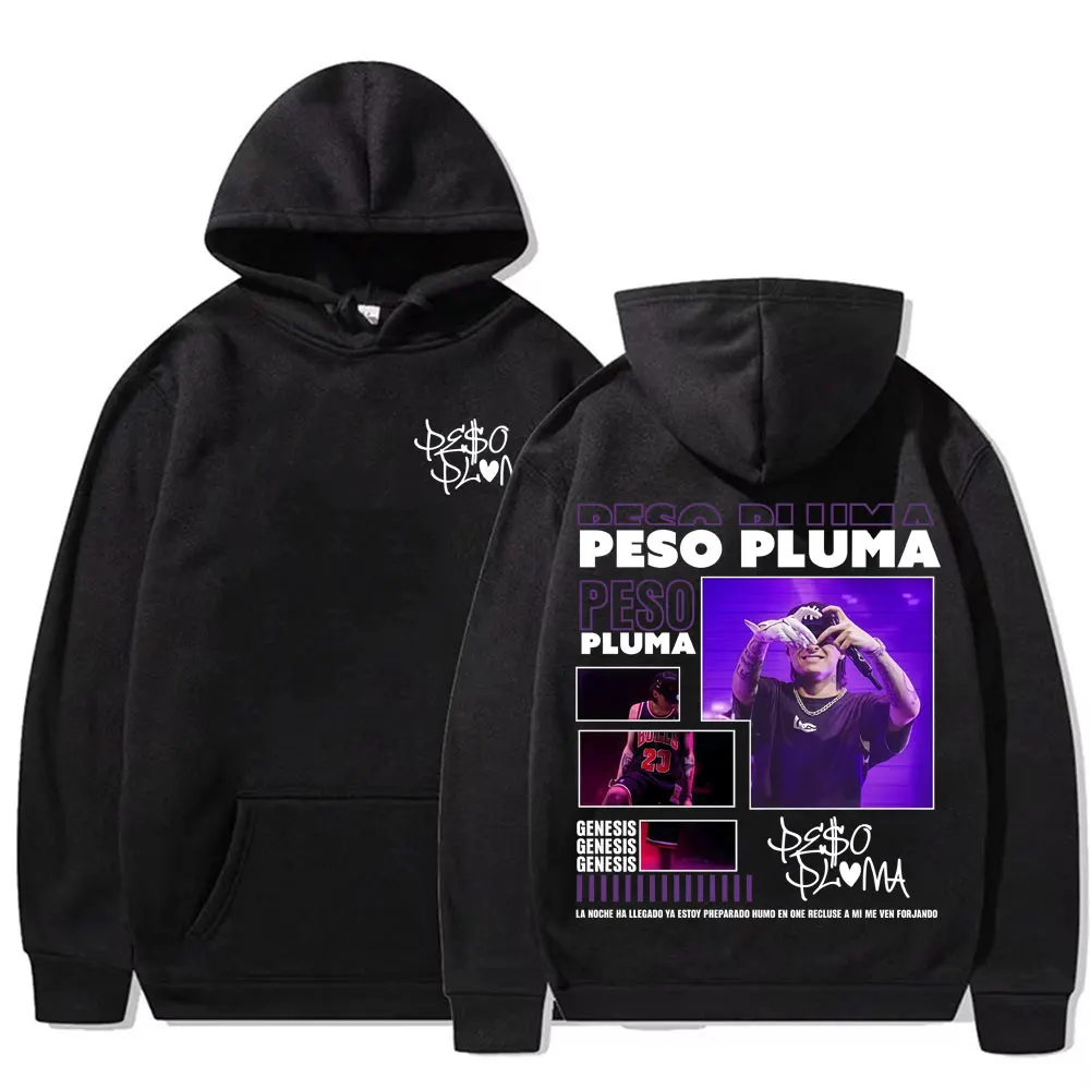 

Singer Peso Pluma Album Tour 2025 Merch Толстовка унисекс Мода Хип-хоп 90-х годов Винтажные толстовки Мужские высококачественные удобные пуловеры