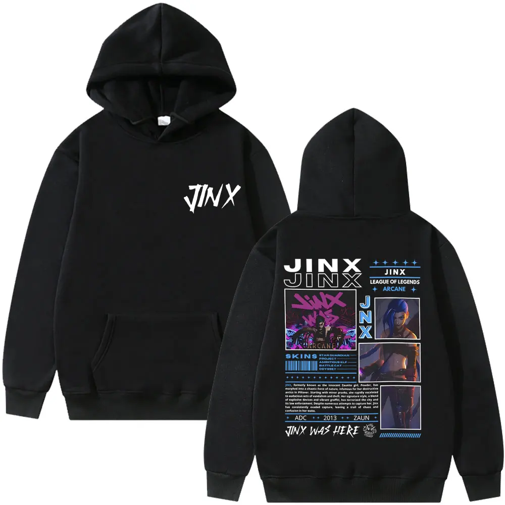 

Best Famous Jinx Graphic Hoodie Men Women Otaku Game Anime Sweatshirt Men's Fleece Cotton Hoodies Unisex Oversized Streetwear