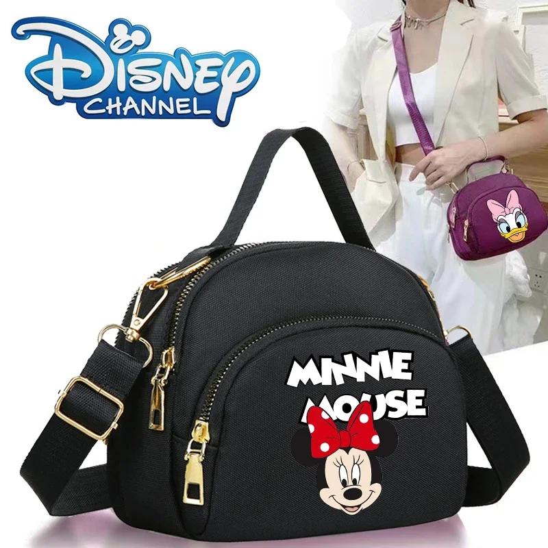 Disney Mickey Mouse Women Crossbody Bags Zipper Mobile Phone Shoulder Bag Lady Female Multifunction Mini Handbags Purse New Hot