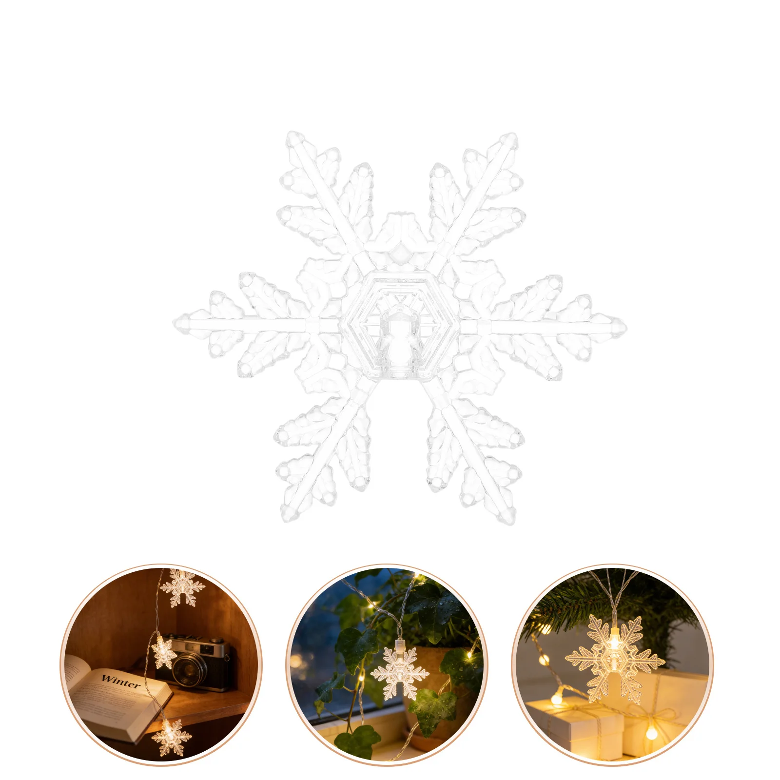 

70Pcs Decorative Snowflake String Light Covers - Plastic Replacement Shades for 5Mm LED Bulbs - Hanging Lamp Caps for Soft Glow