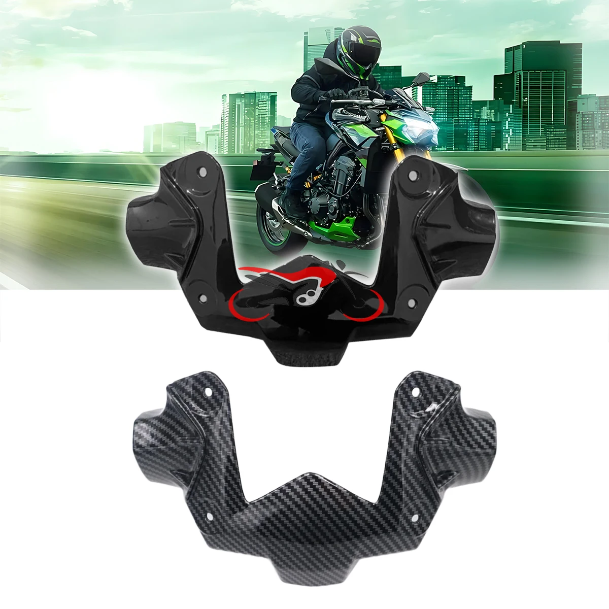 

Передняя голова, верхний носовой держатель указателя поворота, обтекатель для Kawasaki Z900 2020-2023 Z 900, верхняя крышка лобового стекла