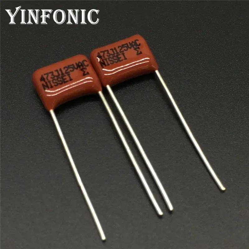 Capacitor japonês nissei cbb mmd 125v 473j 5% 0.047uf 47nf passo = 7.5mm capacitor de filme de poliéster metalizado com 10 peças/100 peças