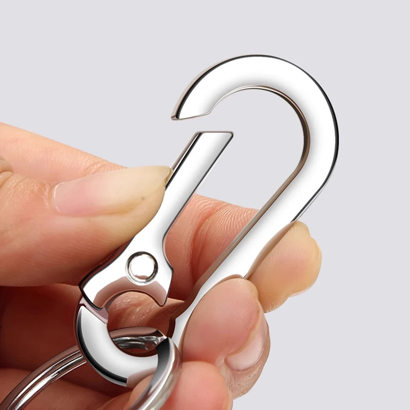 4Pcs Carabiner Clip Keychain Metal Carabiner Shape Key Ring Keyring Key Holder Clips Hook Holder Organizer For Car Keys