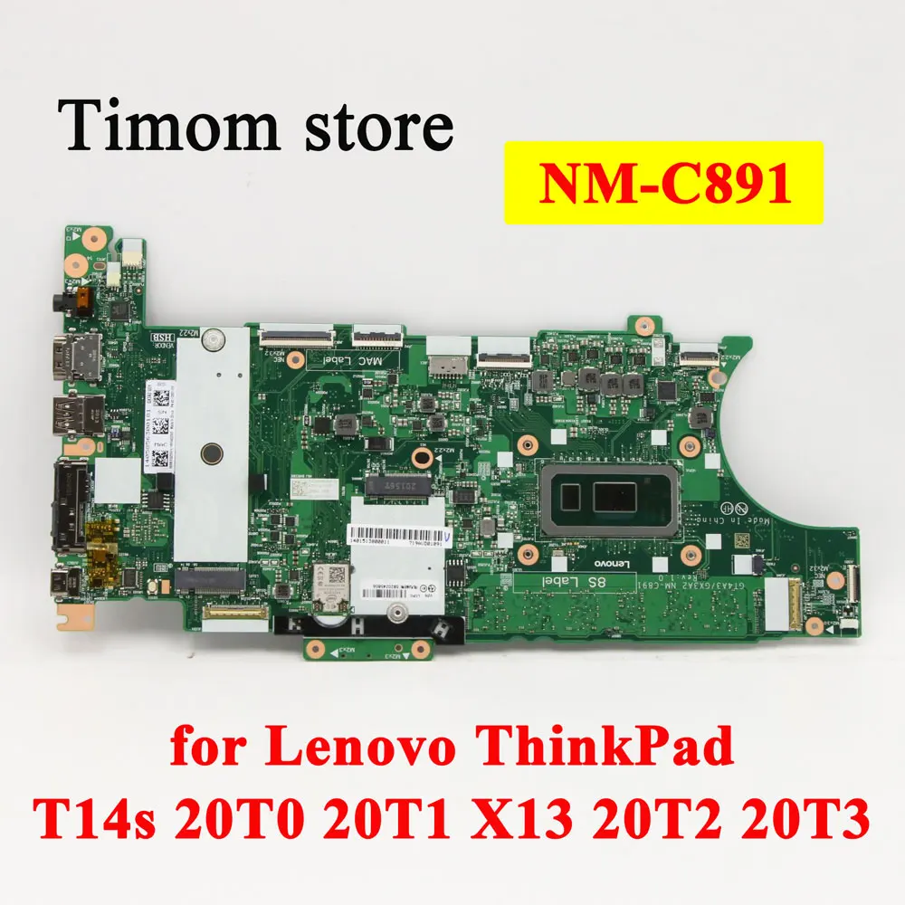 

CPU i7-10th i5-10th RAM 8G 16G for T14s 20T0 20T1 ThinkPad X13 20T2 20T3 100% Test Original Laptop Motherboard With CPU NM-C891
