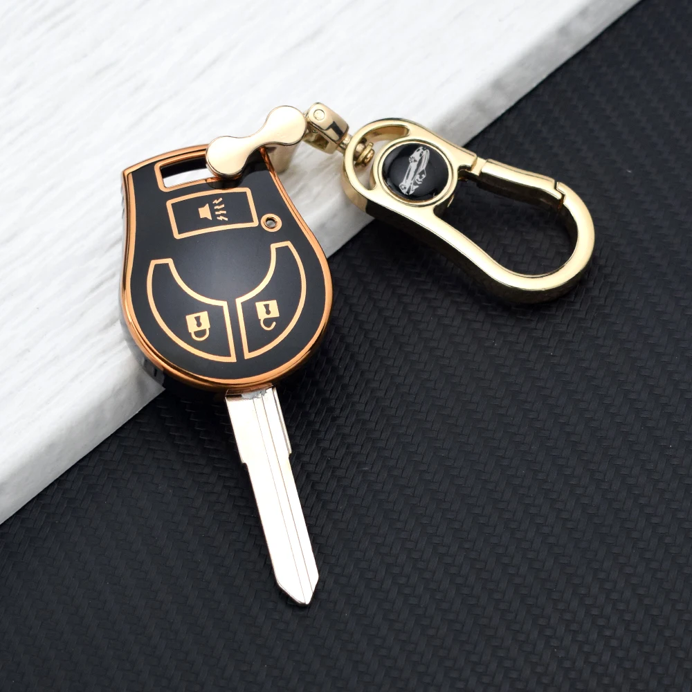 3Buttons TPU Remote Car Key Cover for Nissan Sylphy Cube Juke Rogue Micra Qashqai Altima Maxima Sentra Versa Transmiter Keychain