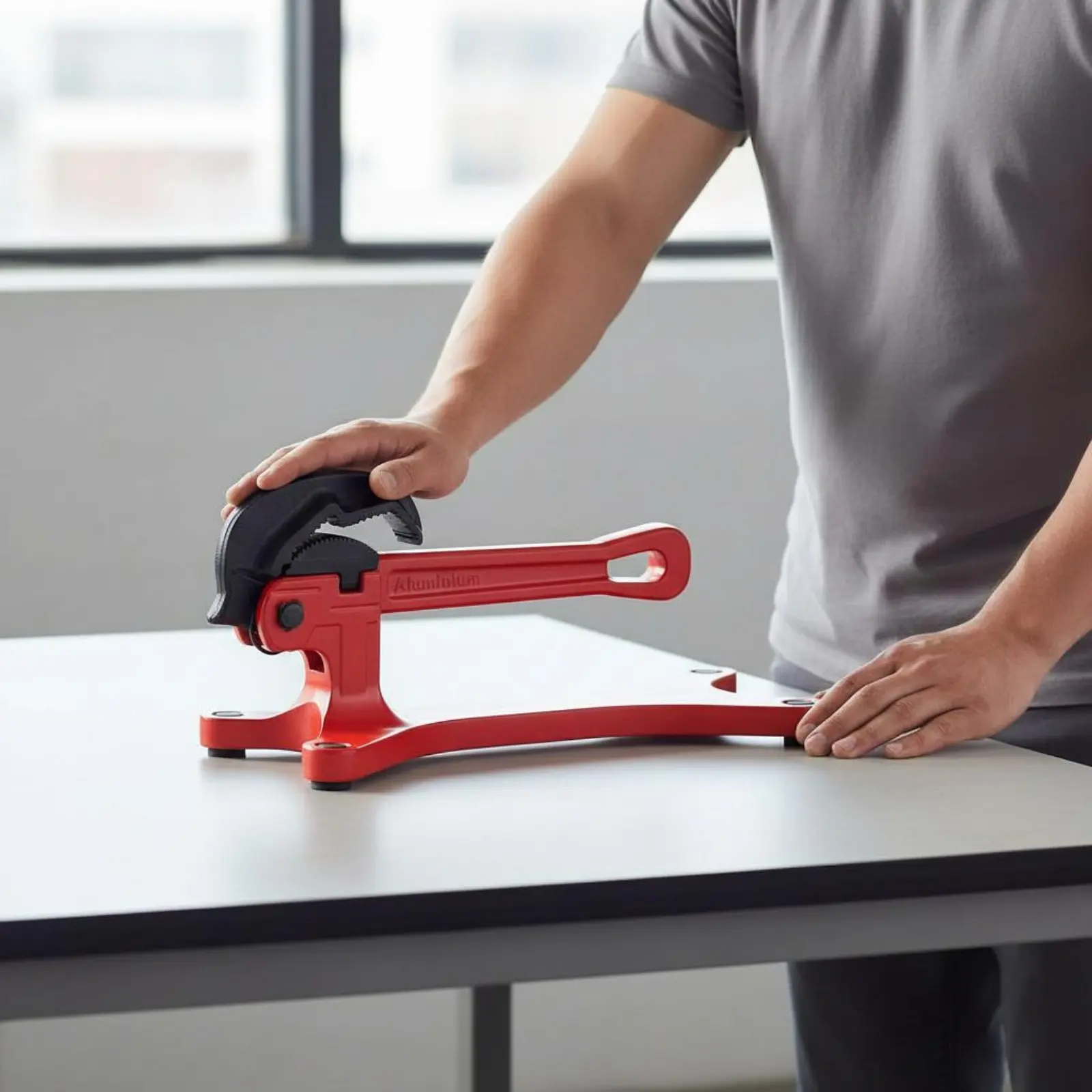 Self-Locking Pipe Wrench Portable Self-Adjusting Pipe Wrench Hand Tool Heavy Duty Anti-Slip Teeth for Workshop