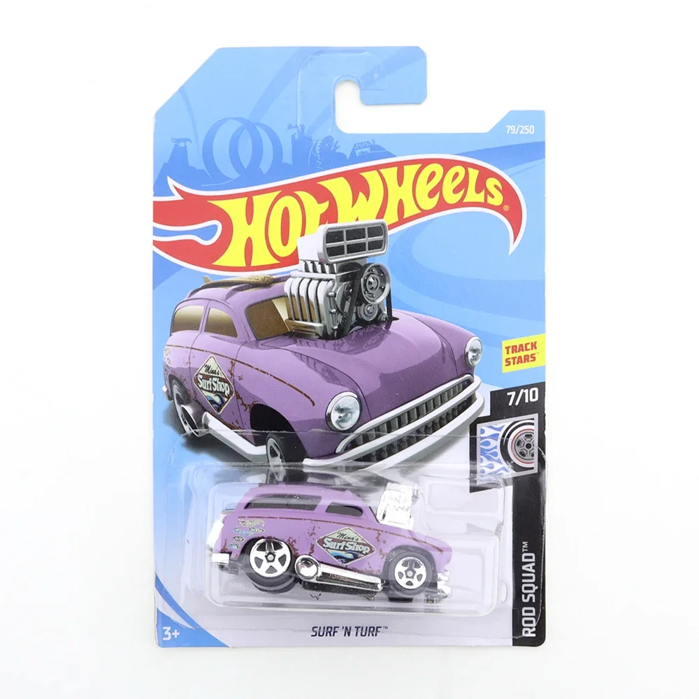 2023-122 2019-79 2020-83 2020-66 SURF N TURF Original Hot Wheels Mini Alloy Coupe 1/64 Metal Diecast Model Car Kids Toys Gift