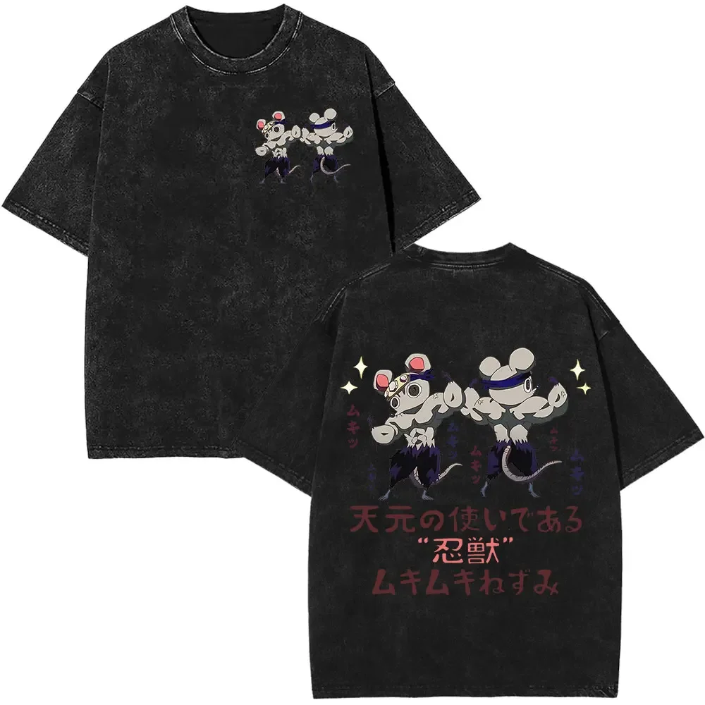 Year Ghost Slayer Blade Men's and Women's Summer Fashion Dress Retro Street Style Anime Printed Cotton T-shirt