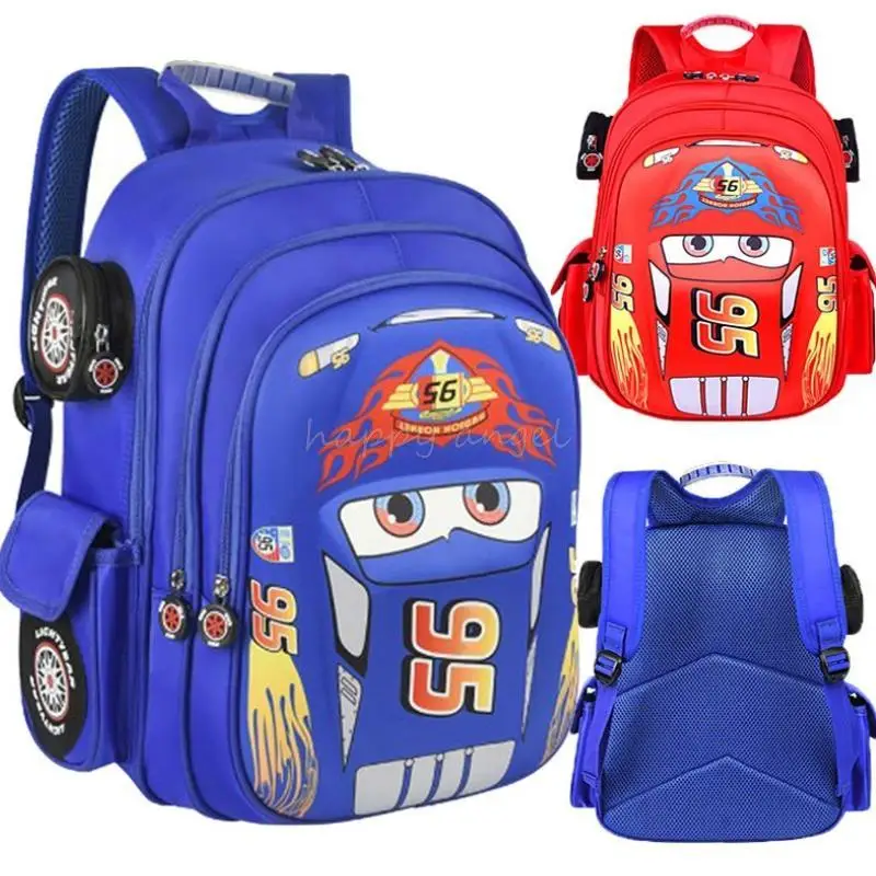 Disney 95 Cars Schoolbag Cute McQueen School Backpack Girls Boys Waterproof Bagpack Primary School Book Bags Mochila Infantil