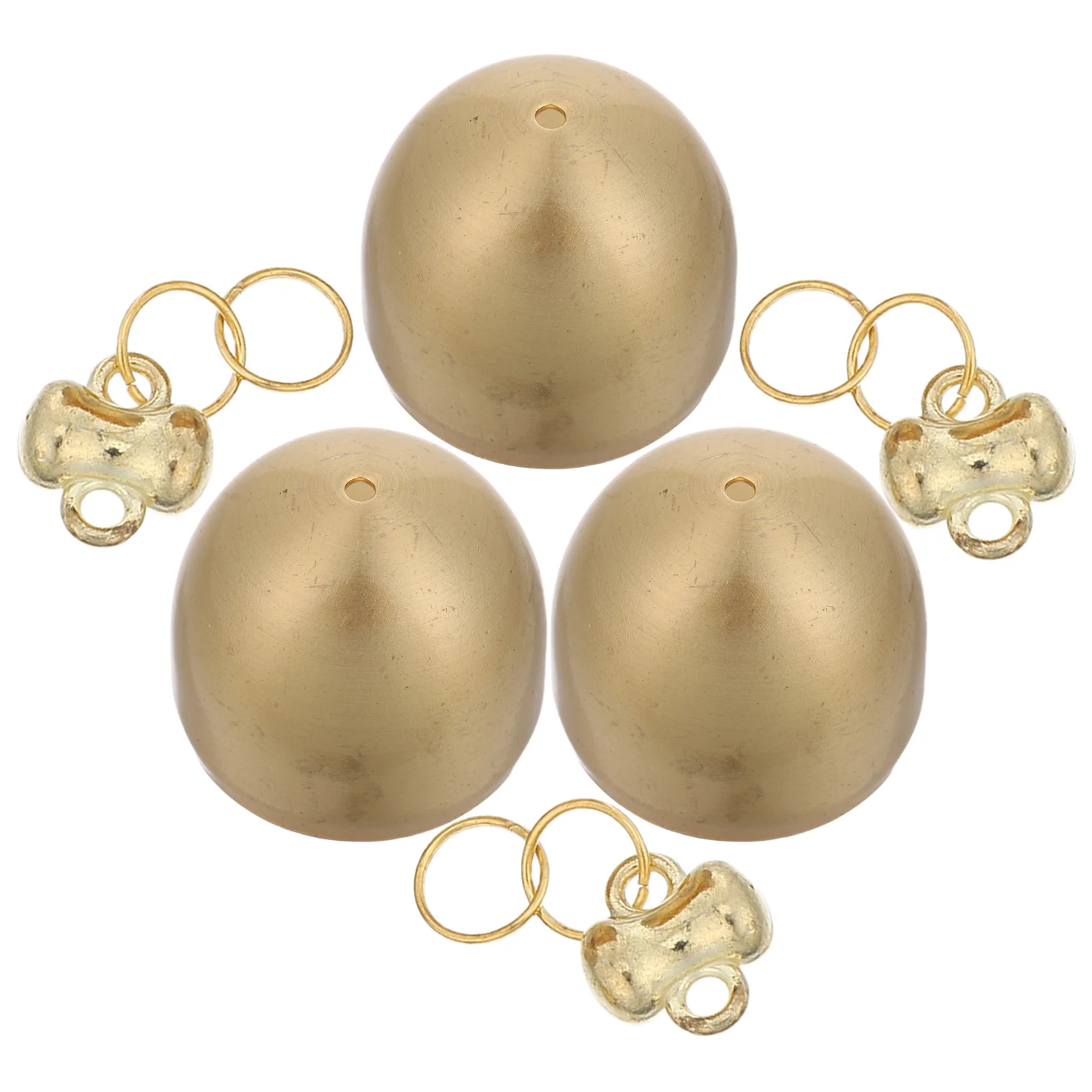 

3Sets Decorative Wind Chime Bells Copper Vintage Small Metal Jingle Bells Outdoor Garden Balcony Patio Wind Chimes for Crafts