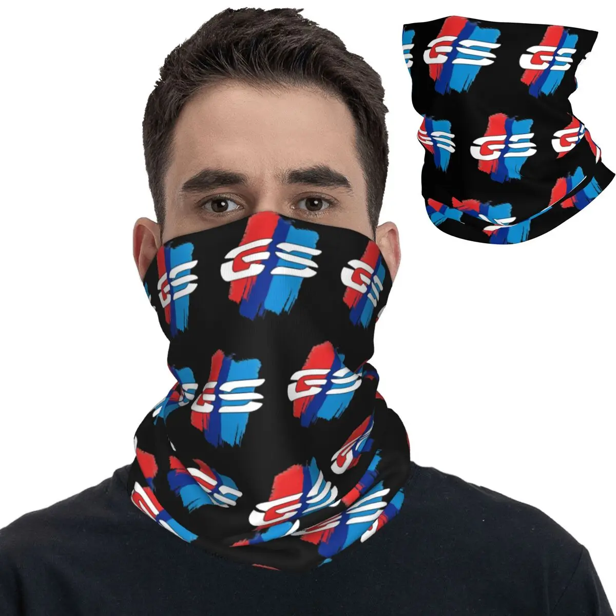 GS BRUSHES Bandana Neck Gaiter Printed Motorcycle Balaclavas Face Scarf Multifunctional Headband for Men Women Adult Breathable