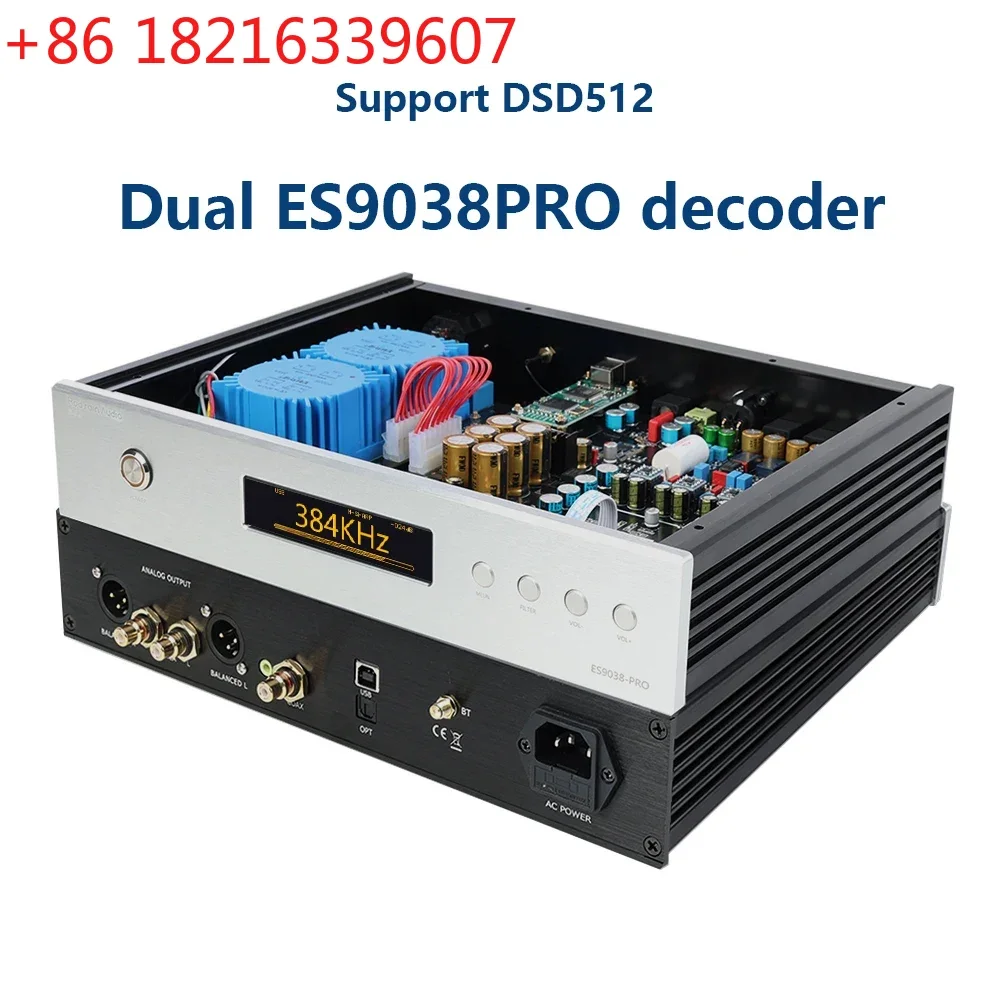 YAO Flagship Dual-core Audio Decoder Fully Balanced Design ES9038PRO*2 Fever-grade Decoder Bluetooth 5.1 Supports DSD512 Decodin