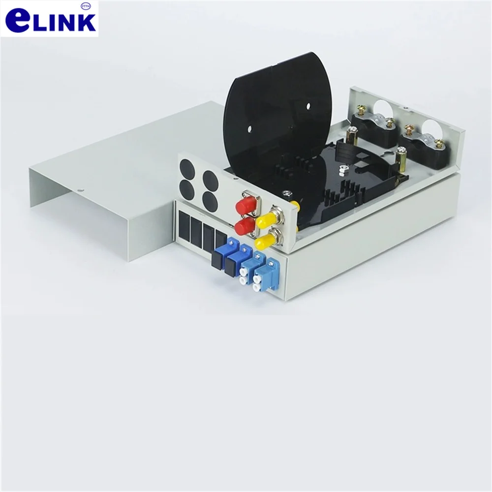 8-портовая оптоволоконная терминальная коробка, утолщенная полностью оборудованная пустая коробка SC LC FC ST, оптоволоконная коробка 4/6/8/16 ядер elink, 2 шт.