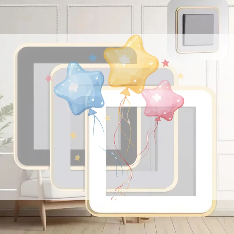 Simple Acrylic Dustproof Switch Protective Cover Anti-Dirty Protective Socket Decorative Frame Switch Sticker