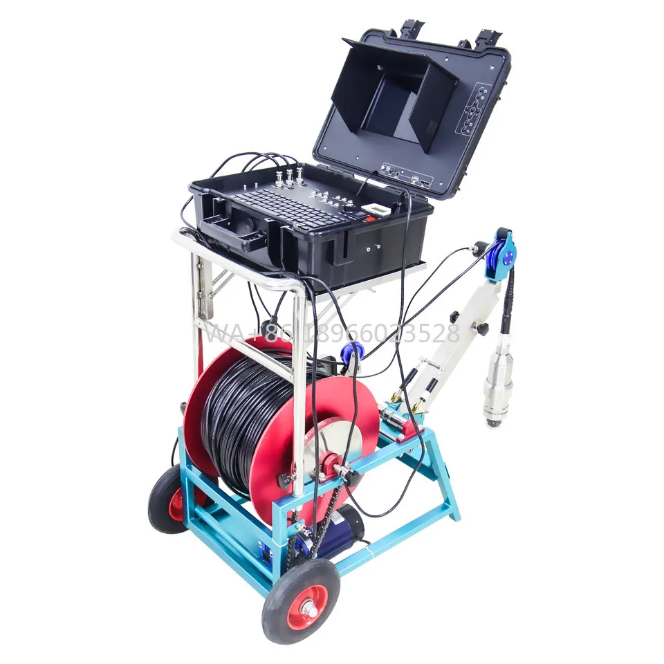 Wopson 90mm Crawler Robot  Borehole Inspection Deep Water Well Inspection Drilling Drain Camera Pipe Inspection Sewer Camera 360