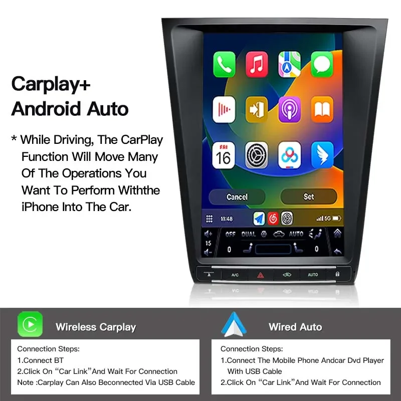 12.8'' Android 14 Car Radio For Lexus GS GS450h GS300 GS350 2005-2011 GPS CarPlay Multimedia Video Player DSP 4G WiFi Navigation