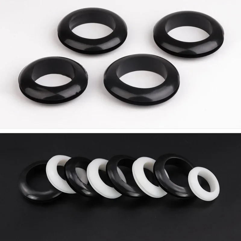 50-1000Pcs Black Rubber Seal Double Sided Protective Coil Out Hole Wire O-ring ID 6/8/10/12/14/16/18/20/22/25mm Rubber Grommet