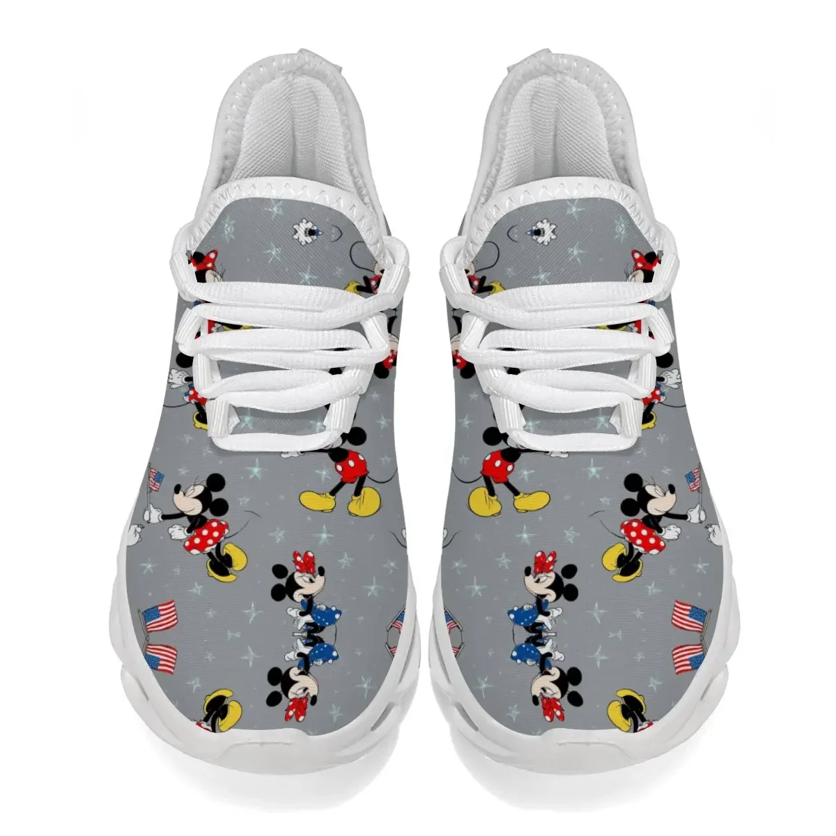 أحذية ليلو آند ستيتش الرياضية للأطفال للبنات والأولاد أحذية بيضاء أحذية ديزني للأطفال أحذية رياضية كاجوال أحذية تنس ميكي ماوس