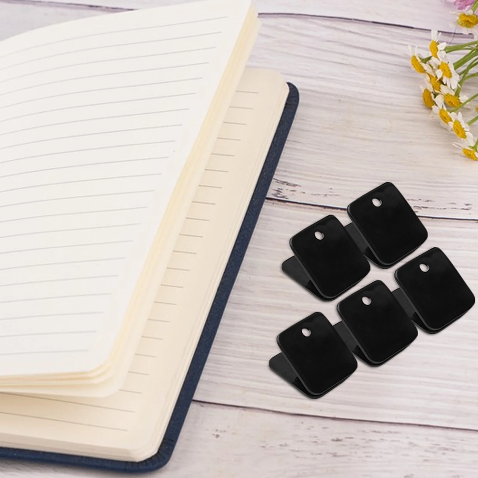 

40Pcs Plastic Paper Binder Clips Square Mini Office Document Sorting Clips Strong Grip Paper Organizers for School and Office