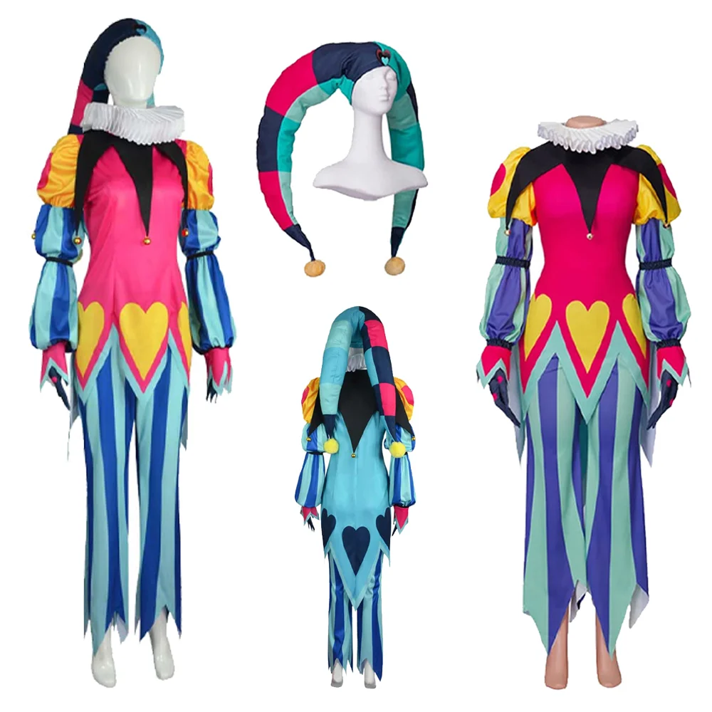 

Fizzarolli Cosplay Full Set Hazzbin Hotel Costume Tops Pants Hat Neckwear Gloves Men Women Role Play Halloween Party Disguise