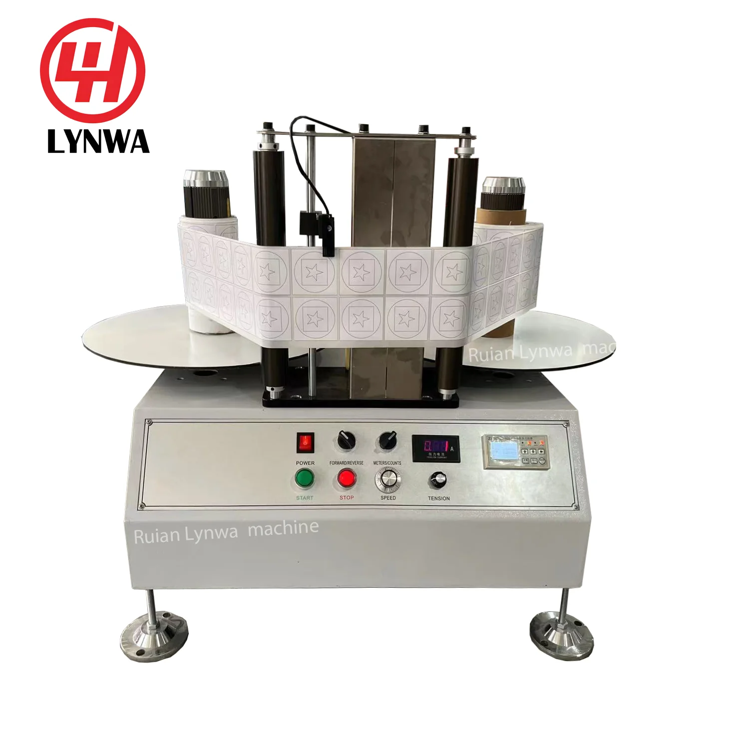 

HJFJ-450B China Factory Small Rewinding Machine With Automatic Inflation Meter Counter Roll to Roll