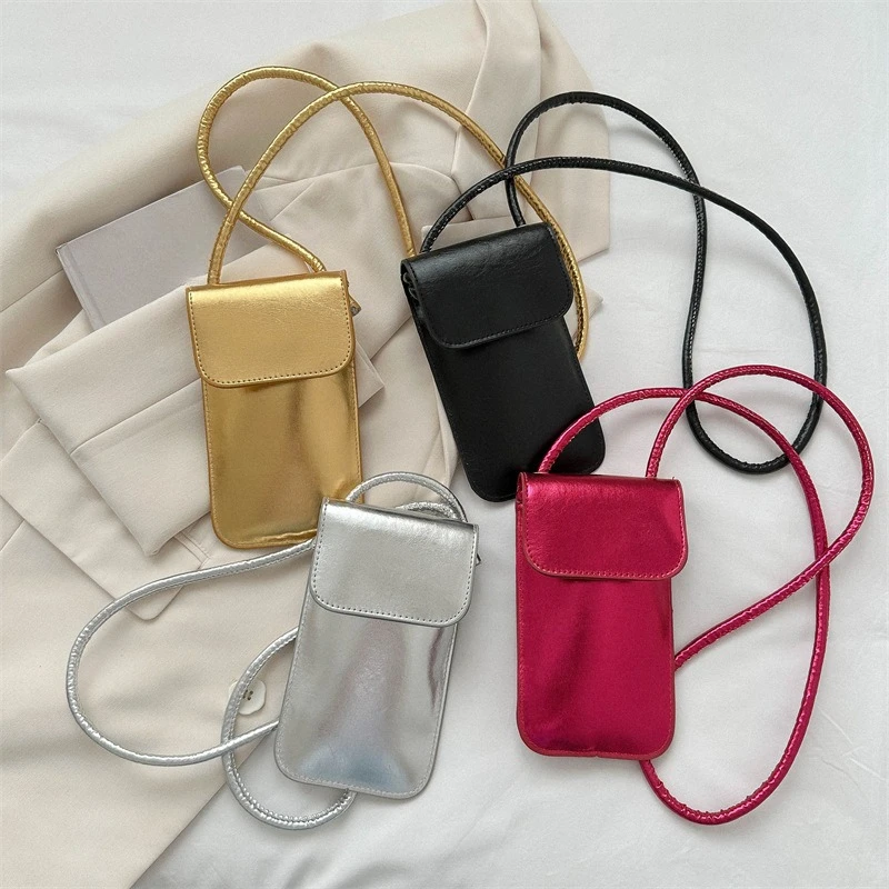 2025 Flap Crossbody Bags Women Mini PU Leather Shoulder Purses and Handbags for Girls Ladies Phone Simple Solid Designer Bag