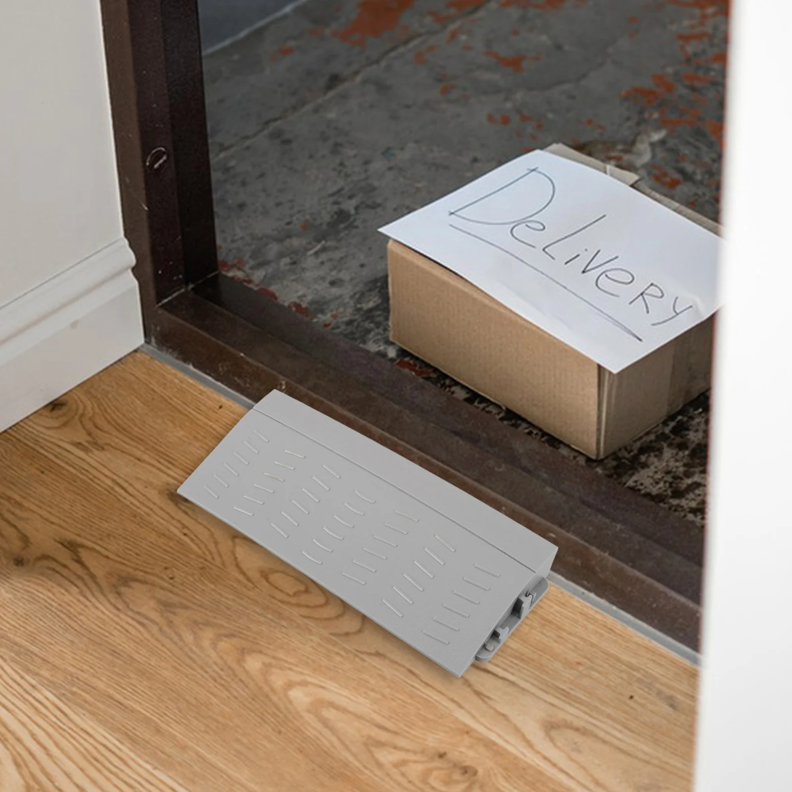 2Pcs Robot Vacuum Climbing Ramp Plastic Non-Slip Door Threshold Ramp Strip Indoor Home Threshold Transition Pad for Sweeping