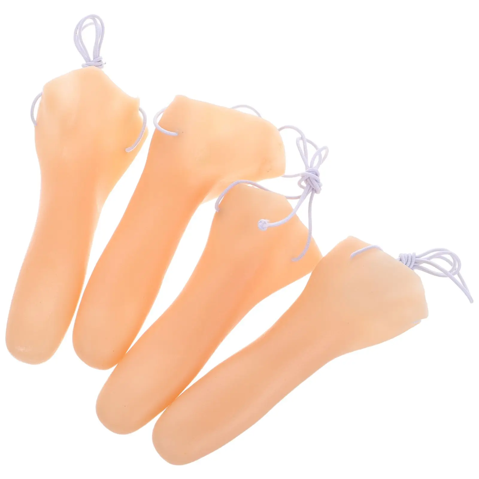 4pcs Long Nose Toys Witch Fake Vinyl Prosthetic Clown Props Mask Decor Halloween Party Carnival Stage Performance Reusable