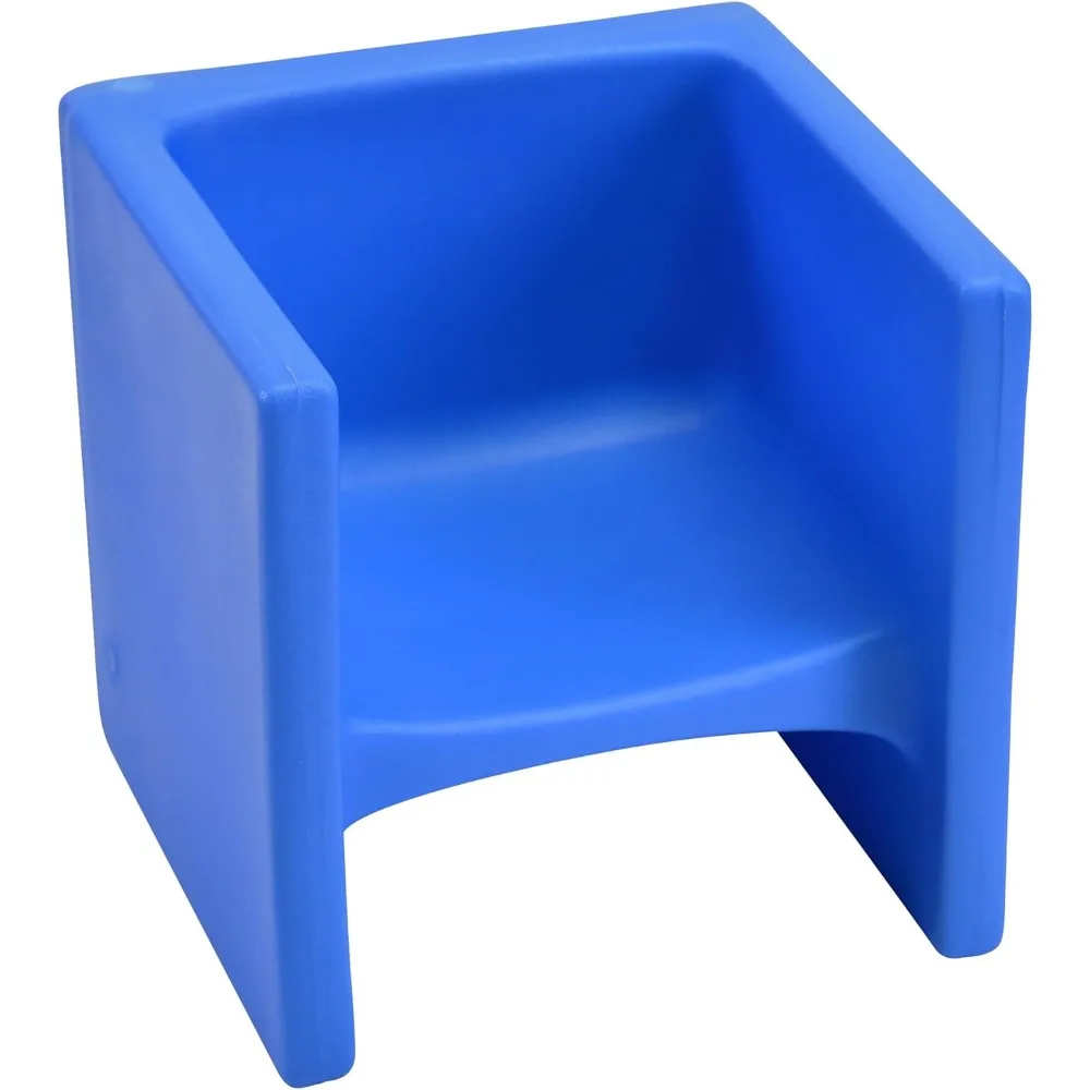 

3-in-1 Cube Chair for Kids, Flexible Seating Classroom Furniture, 1-Pack, Blue