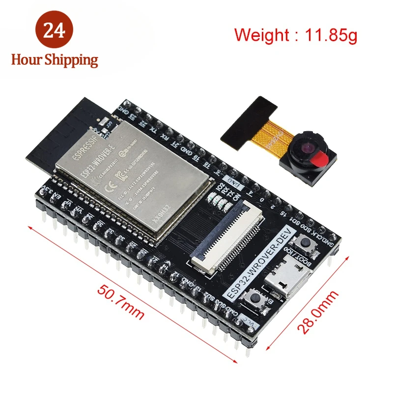 2022 Newest ESP32 CAM Camera Module ESP32-WROVER Board with Camera Wi-Fi Bluetooth Module for Arduino IDE C Python Code OV2640