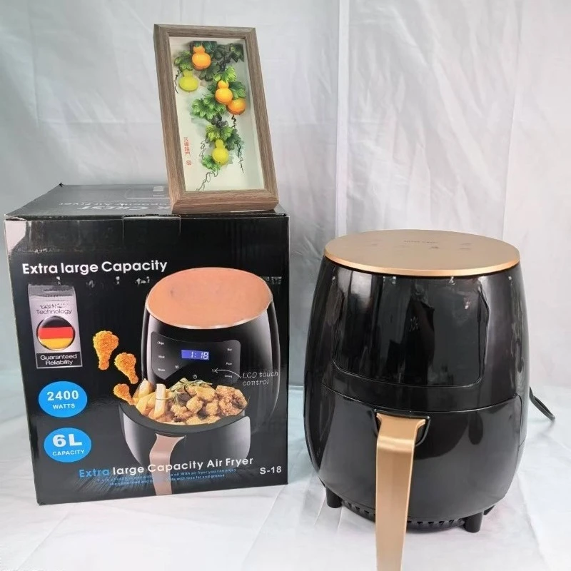 6L Smart Touch Air Fryer, Large Capacity Multi-function Oven, Oil-free Deep Fryer For Home Cooking Chips Baking Home Supply