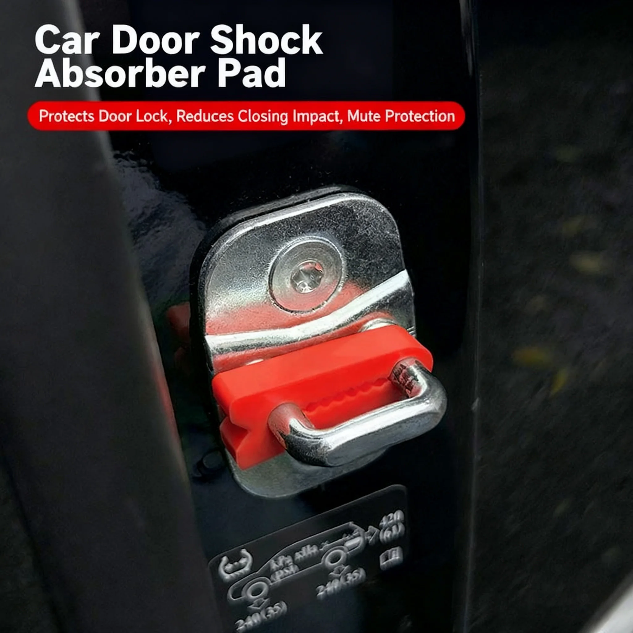 Car Shock Absorber Silicone For Car Door Lock Buffer Damping Seal Pad Deadener Auto Door Quiet Protect Universal Auto Accessorie