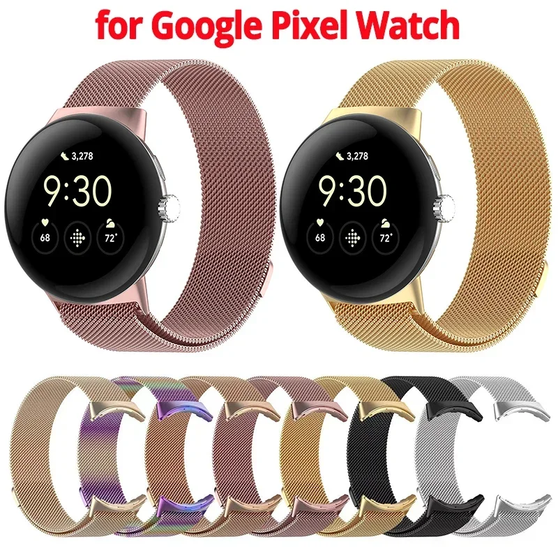 

50PCS Metal Strap for Googel Pixel Watch Band Magnetic for Google Pixel Watch 2 Smartwatch Bracelet Stainless Steel Watchband