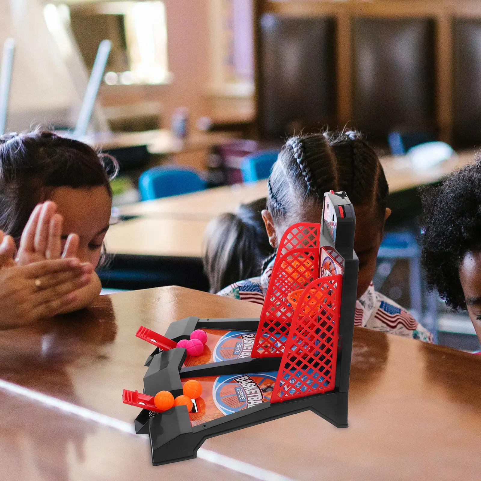 

Desktop Basketball Shooting Game Toy for Kids 1 Set Tabletop Finger Ejection Sport Puzzle Game Fun Activity