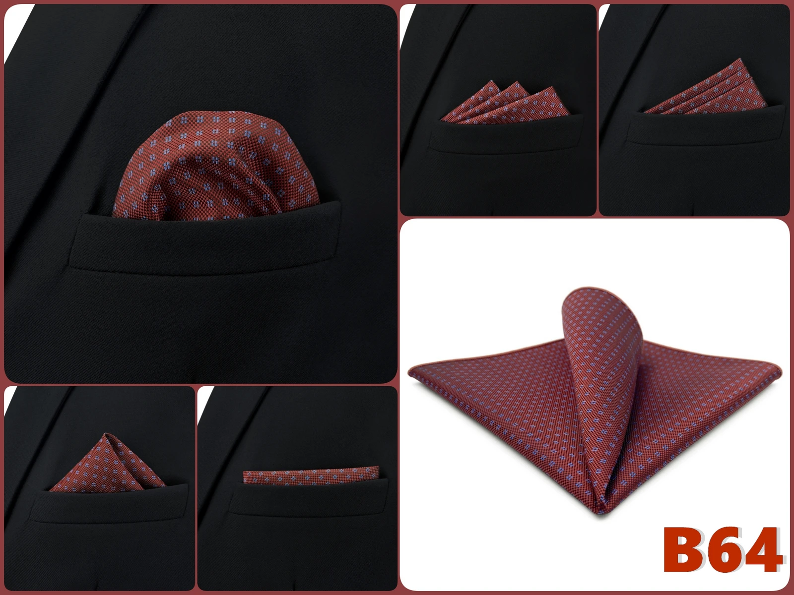 Luxury Mens Pocket Square Handkerchief Multiple Designs Classic Suit Hanky Large Striped Gentlemen Wedding Party Gift for Men