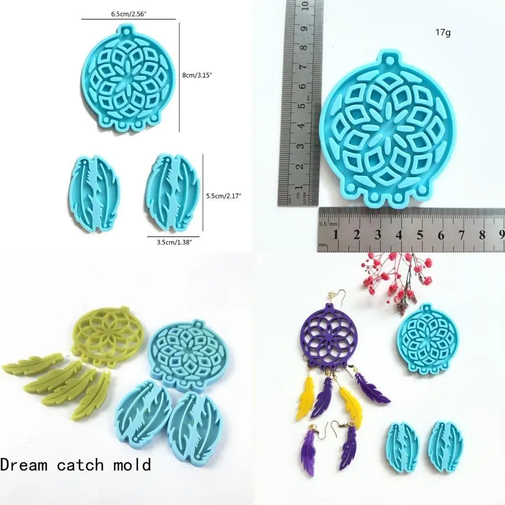   Silicone Dream Catcher Mold Casting Set Epoxy Catcher Molds DIY Jewelry Craft