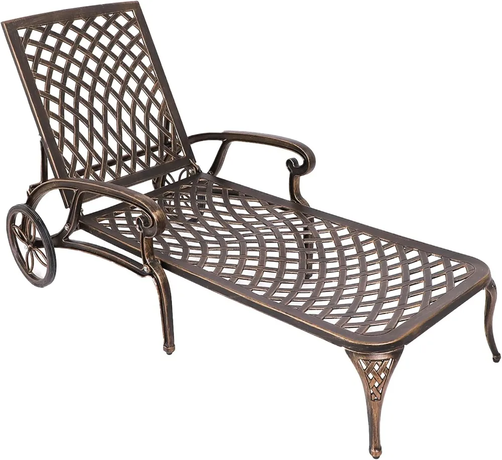 

Стулья для отдыха на открытом воздухе, шезлонг для патио, литые алюминиевые стулья с подушкой, шезлонг с регулируемой подушкой