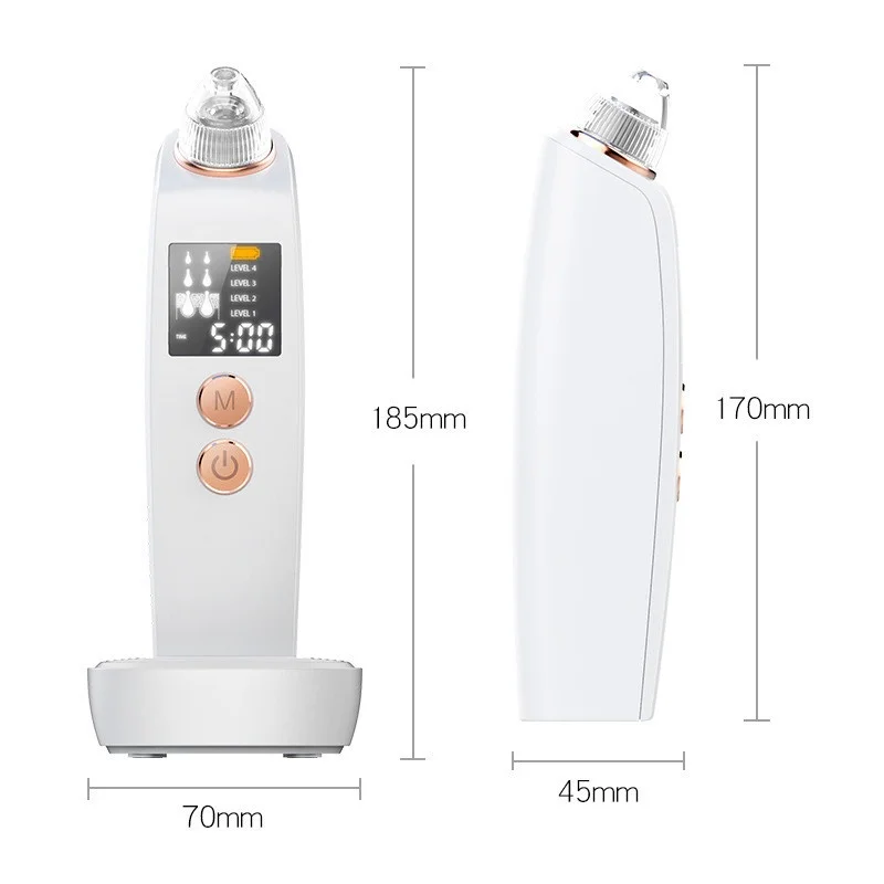 Para limpieza facial y cuidado de los poros, removedor de espinillas faciales con carga inalámbrica, herramienta de limpieza profunda de poros y cuidado de la piel