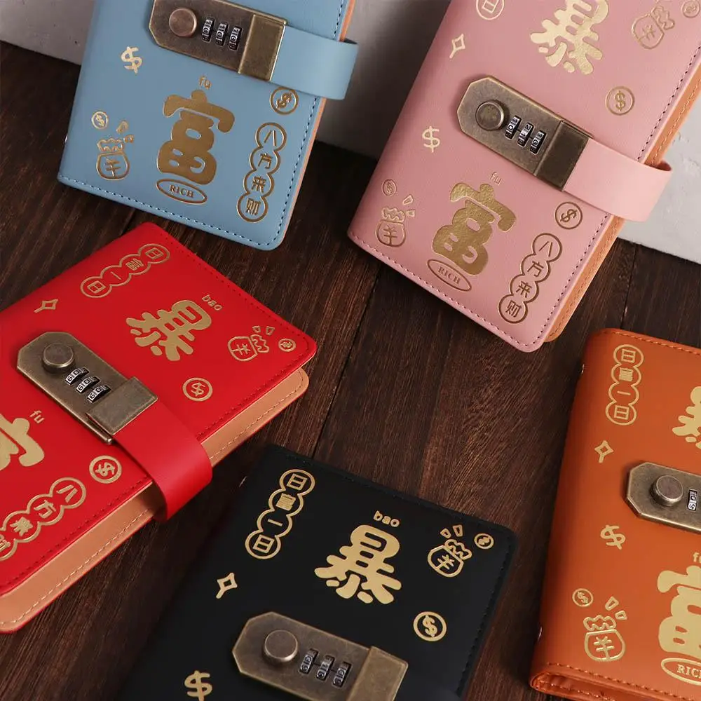 50Sheets Saving Money Binder PU Leather Refillable Planner Organizer Cash Envelopes Savings Handbook Account Book